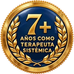 Sello: más de 7 años como terapeuta sistémica